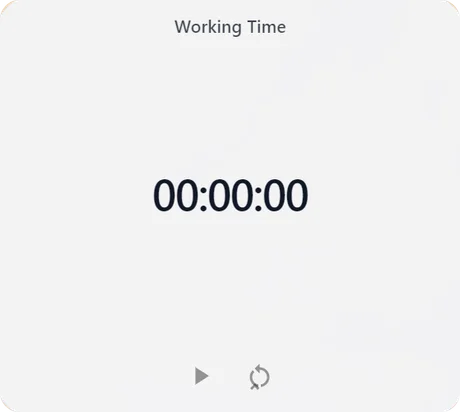 WorkZone working time tracker widget